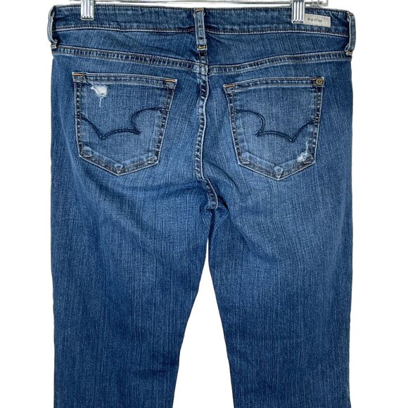 Big Star Kate Relaxed Straight Distressed Jeans 28R Medium Wash Denim - Picture 9 of 12